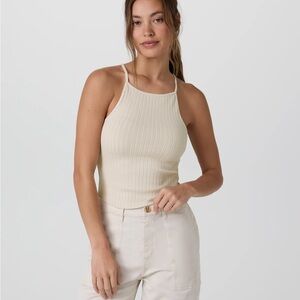 Marina Vuori Ivory Ribbed Camisole tank